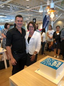 ACPF Chair Annie Jarrett and Arty Raptis, Raptis Seafood CEO at the Sydney IKEA Sustainable Seafood Week event on 14th March